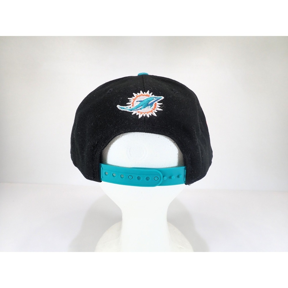New Era 9FIFTY Miami Dolphins Snapback Hat Black Teal NFL Football Cap - Picture 4 of 9